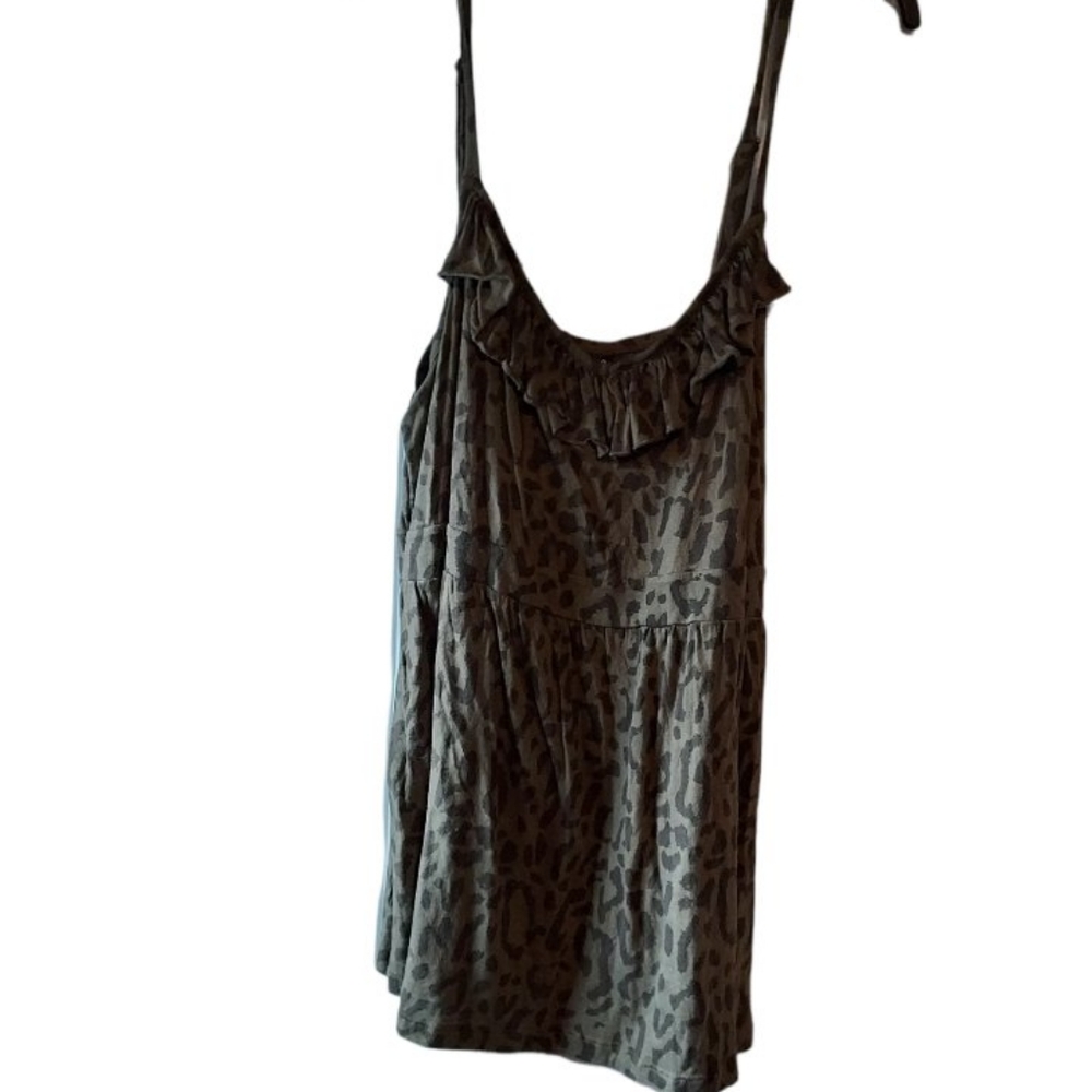 Torrid green leopard tank top
